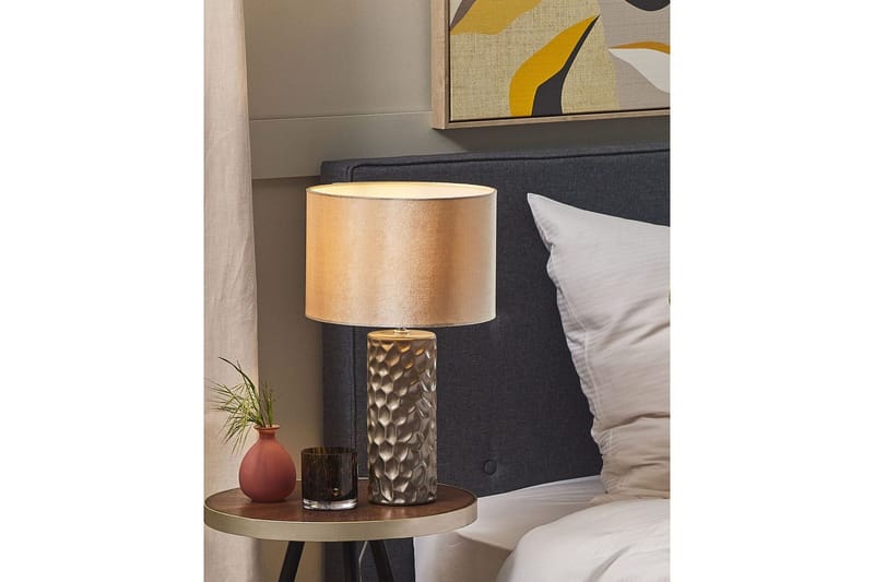 Kamla Bordlampe 50 cm E27 - Grå/Beige - Belysning - Lamper & indendørsbelysning - Sengelampe - Sengelampe bord