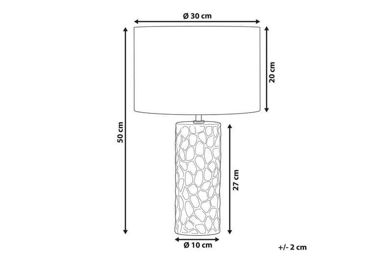 Kamla Bordlampe 50 cm E27 - Grå/Beige - Belysning - Lamper & indendørsbelysning - Sengelampe - Sengelampe bord