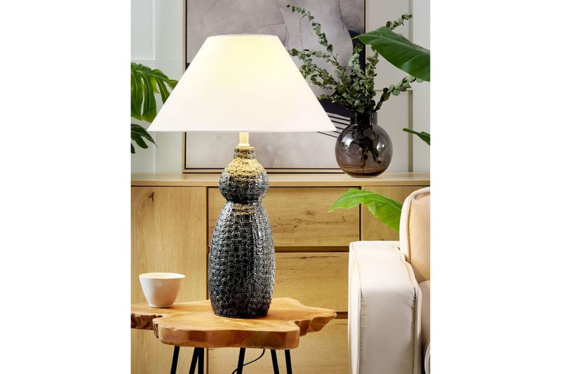 Kastellorizo Bordlampe 60 cm E27 - Mørkeblå/Hvid - Belysning - Lamper & indendørsbelysning - Sengelampe - Sengelampe bord