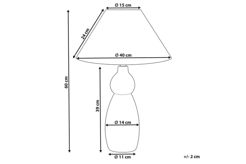 Kastellorizo Bordlampe 60 cm E27 - Mørkeblå/Hvid - Belysning - Lamper & indendørsbelysning - Sengelampe - Sengelampe bord