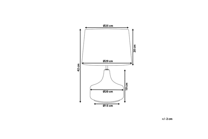 Kosven Bordlampe 42 cm E27 - Akvamarinblå/Hvid - Belysning - Lamper & indendørsbelysning - Sengelampe - Sengelampe bord