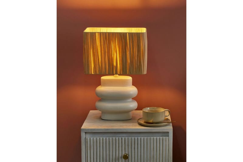 Kulsa Bordlampe 42 cm E27 - Hvid/Beige - Belysning - Lamper & indendørsbelysning - Sengelampe - Sengelampe bord