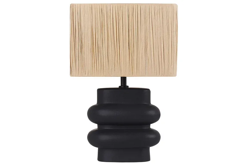 Kulsa Bordlampe 42 cm E27, Sort/Natur