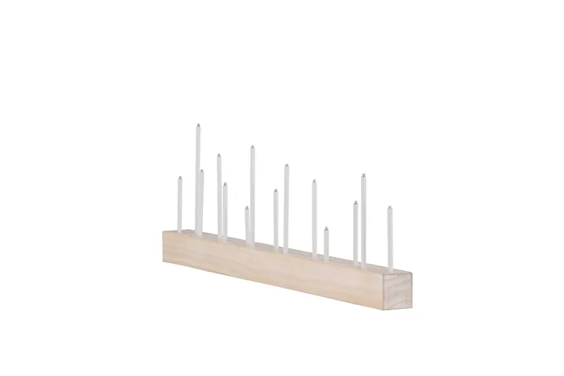 Kungsberget Adventslysestage 24 cm - Whitewash - Belysning - Lamper & indendørsbelysning - Sengelampe - Sengelampe bord