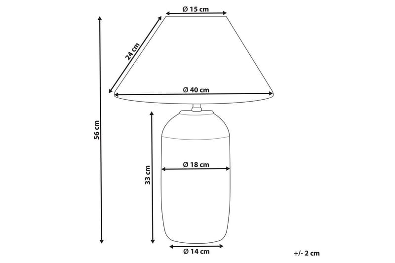 Lampeduse Bordlampe 56 cm E27 - Mørkeblå/Hvid - Belysning - Lamper & indendørsbelysning - Sengelampe - Sengelampe bord