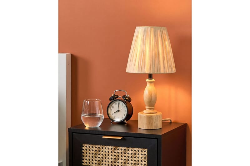 Lanis Bordlampe 41 cm E27 - Lyst træ/Natur - Belysning - Lamper & indendørsbelysning - Sengelampe - Sengelampe bord