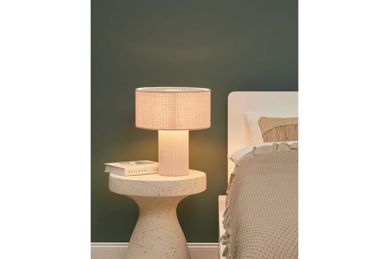 Lefkada Bordlampe 35 cm E27 - Lysegrå - Belysning - Lamper & indendørsbelysning - Sengelampe - Sengelampe bord
