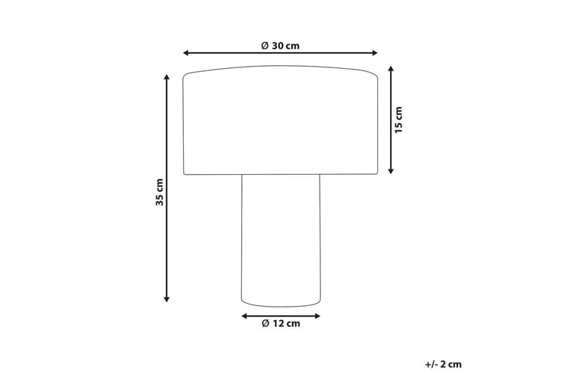 Lefkada Bordlampe 35 cm E27 - Lysegrå - Belysning - Lamper & indendørsbelysning - Sengelampe - Sengelampe bord