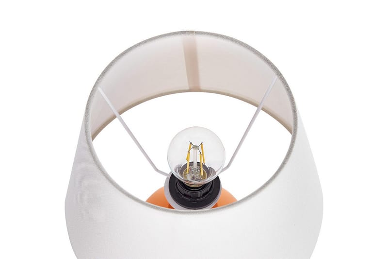Lemiros Bordlampe 48 cm E27 - Orange/Hvid - Belysning - Lamper & indendørsbelysning - Sengelampe - Sengelampe bord