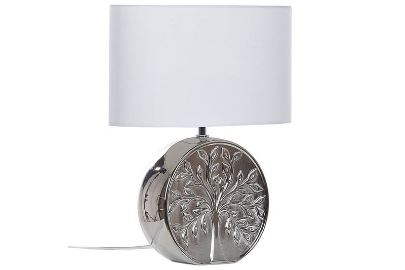 Lenkher Bordlampe 48 cm E27 - Sølv/Hvid - Belysning - Lamper & indendørsbelysning - Sengelampe - Sengelampe bord