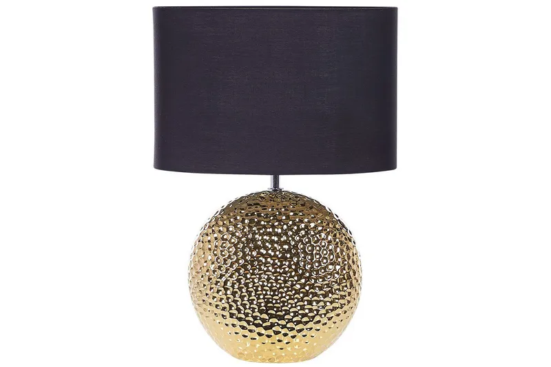Libbelo Bordlampe 51 cm E27, Guld/Sort