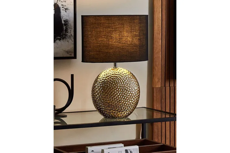 Libbelo Bordlampe 51 cm E27 - Guld/Sort - Belysning - Lamper & indendørsbelysning - Sengelampe - Sengelampe bord