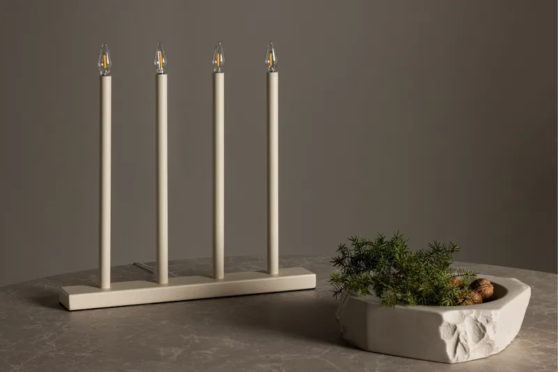 Lofsdalen Adventslysestage 35 cm - Beige - Belysning - Lamper & indendørsbelysning - Sengelampe - Sengelampe bord