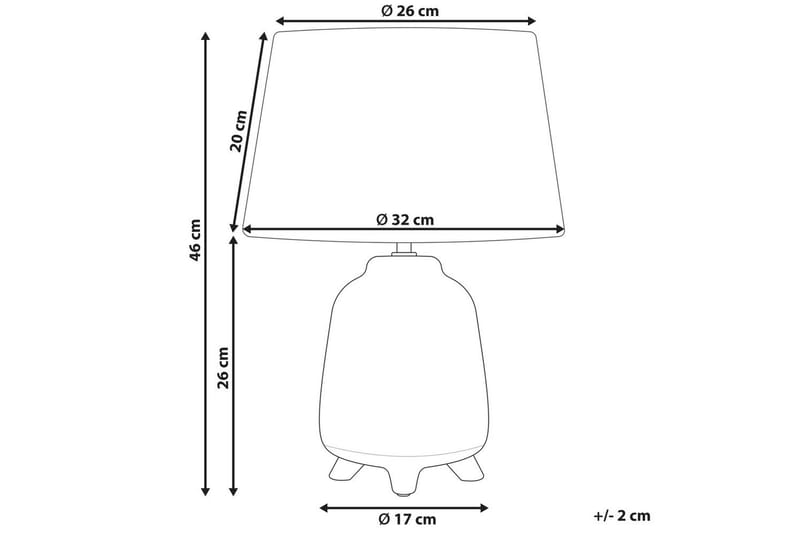 Lummenai Bordlampe 46 cm E27 - Grå/Hvid - Belysning - Lamper & indendørsbelysning - Sengelampe - Sengelampe bord