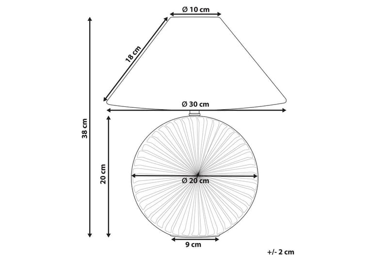 Lunis Bordlampe 38 cm E14 - Transparent/Hvid - Belysning - Lamper & indendørsbelysning - Sengelampe - Sengelampe bord
