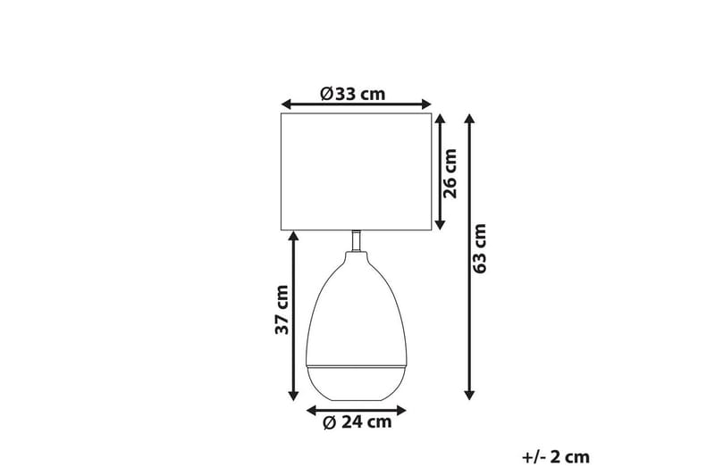 Mariab Bordlampe 63 cm E27 - Hvid - Belysning - Lamper & indendørsbelysning - Sengelampe - Sengelampe bord