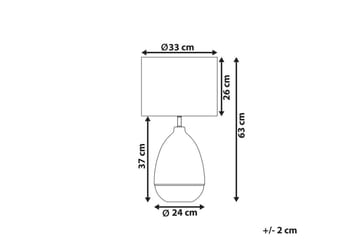 Mariab Bordlampe 63 cm E27 - Hvid - Belysning - Lamper & indendørsbelysning - Sengelampe - Sengelampe bord