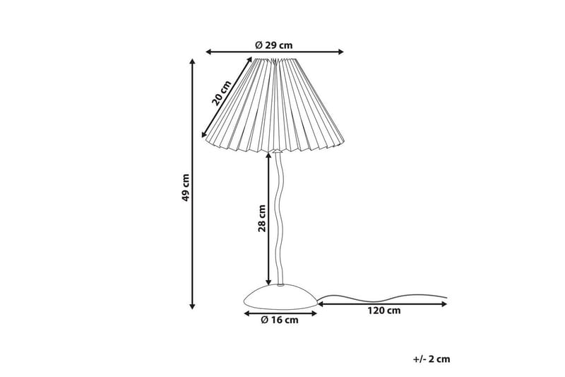 Montecristo Bordlampe 49 cm E27 - Sort/Hvid - Belysning - Lamper & indendørsbelysning - Sengelampe - Sengelampe bord