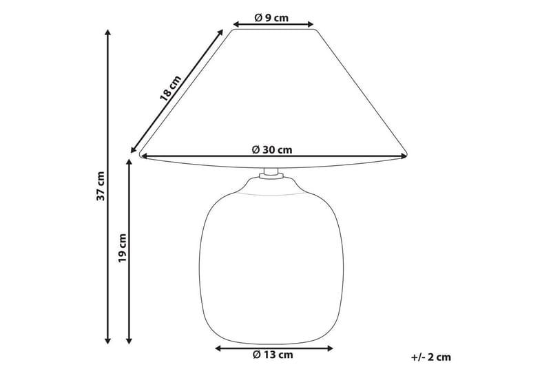 Mykonos Bordlampe 37 cm E14 - Grå/Hvid - Belysning - Lamper & indendørsbelysning - Sengelampe - Sengelampe bord