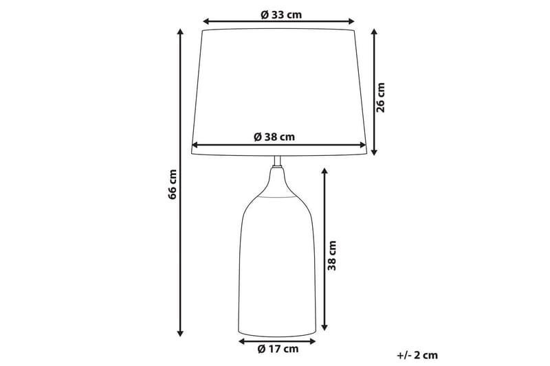 Palmarola Bordlampe 66 cm E27 - Blå/Hvid - Belysning - Lamper & indendørsbelysning - Sengelampe - Sengelampe bord