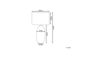 Salza Bordlampe 57 cm E27 - Beige - Belysning - Lamper & indendørsbelysning - Sengelampe - Sengelampe bord