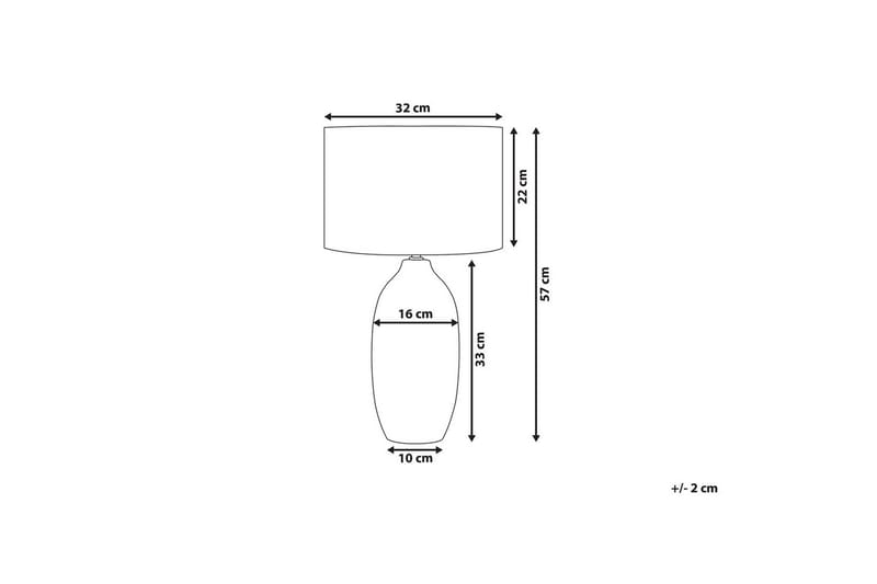 Salza Bordlampe 57 cm E27 - Beige - Belysning - Lamper & indendørsbelysning - Sengelampe - Sengelampe bord