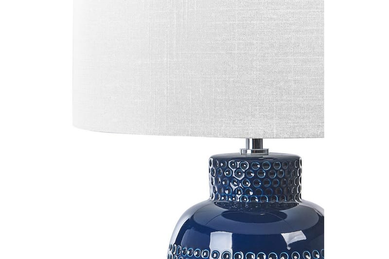 Samoste Bordlampe 53 cm E27 - Marineblå/Hvid - Belysning - Lamper & indendørsbelysning - Sengelampe - Sengelampe bord