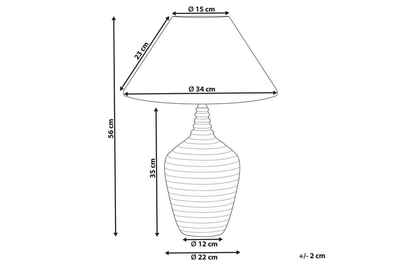 Sandreis Bordlampe 56 cm E27 - Cremehvid - Belysning - Lamper & indendørsbelysning - Sengelampe - Sengelampe bord