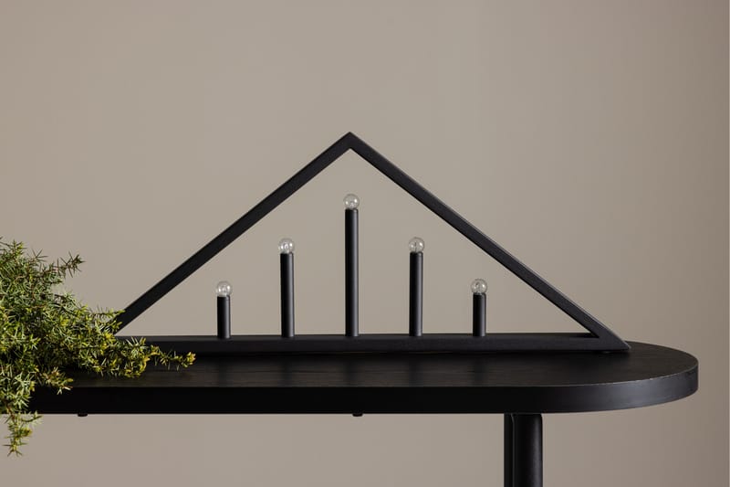 Sankt Adventslysestage 26 cm - Sort - Belysning - Lamper & indendørsbelysning - Sengelampe - Sengelampe bord