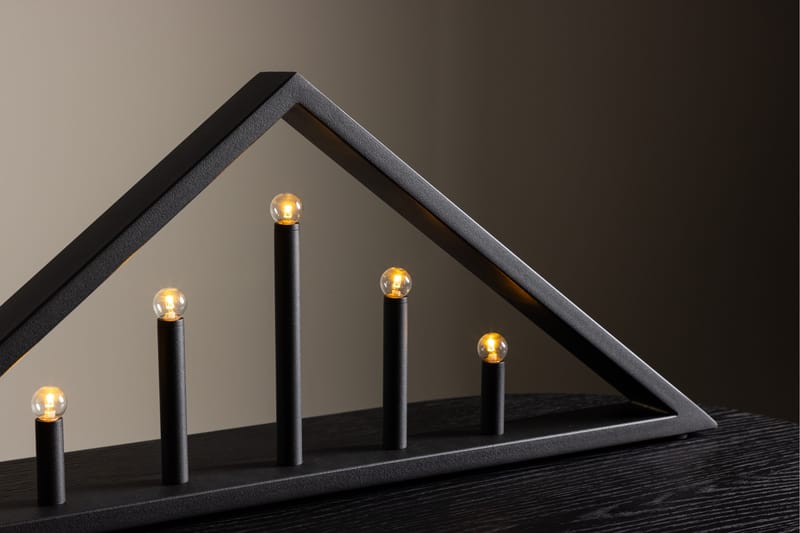 Sankt Adventslysestage 26 cm - Sort - Belysning - Lamper & indendørsbelysning - Sengelampe - Sengelampe bord