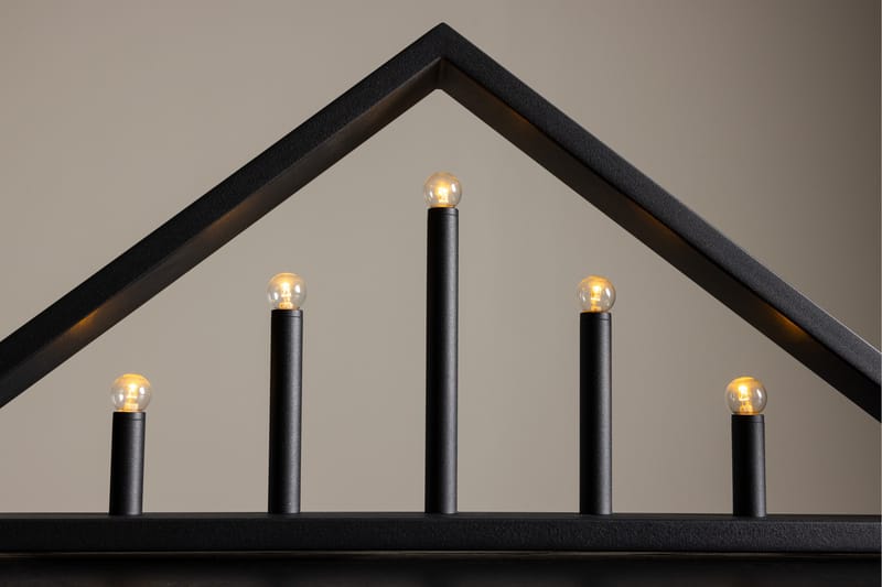 Sankt Adventslysestage 26 cm - Sort - Belysning - Lamper & indendørsbelysning - Sengelampe - Sengelampe bord