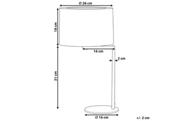 Selka Bordlampe 49 cm E27 - Sort - Belysning - Lamper & indendørsbelysning - Sengelampe - Sengelampe bord
