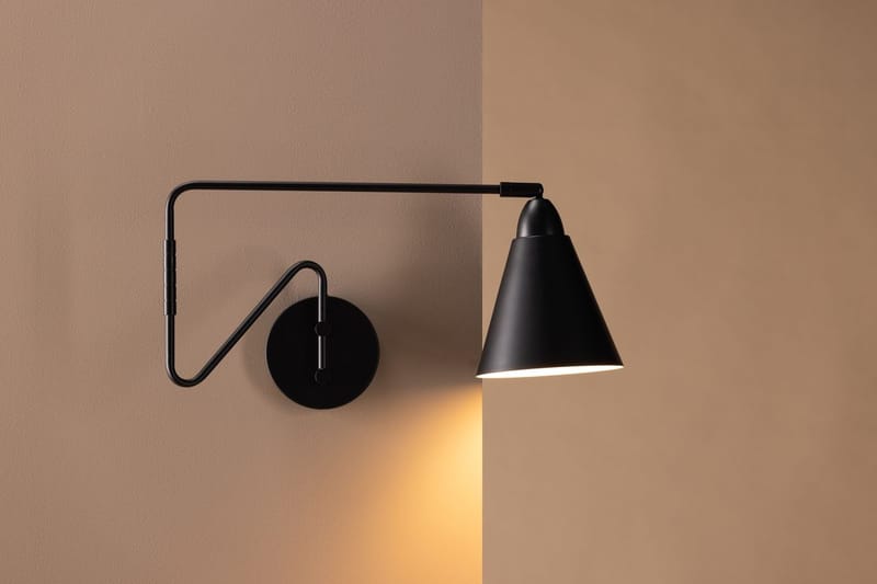 Amicola Væglampe 24 cm - Sort - Belysning - Lamper & indendørsbelysning - Sengelampe - Sengelampe væg