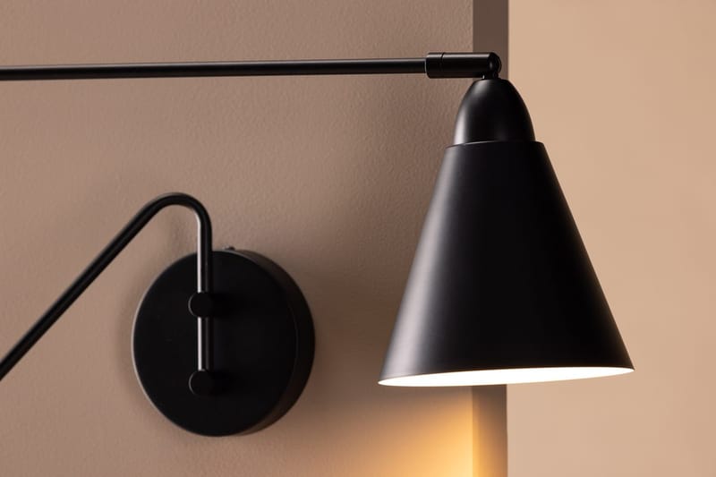 Amicola Væglampe 24 cm - Sort - Belysning - Lamper & indendørsbelysning - Sengelampe - Sengelampe væg