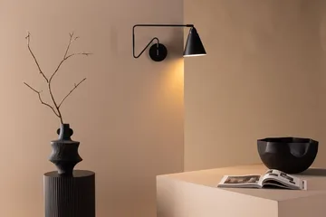 Amicola Væglampe 24 cm - Sort - Belysning - Lamper & indendørsbelysning - Sengelampe - Sengelampe væg