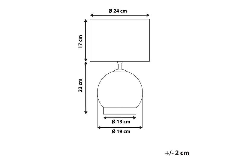 Skaffe Bordlampe 40 cm E27 - Grå/Hvid - Belysning - Lamper & indendørsbelysning - Sengelampe - Sengelampe bord