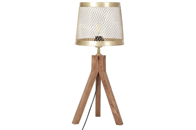 Syrbek Bordlampe 63 cm E27 - Mørkt træ/Messing - Belysning - Lamper & indendørsbelysning - Sengelampe - Sengelampe bord