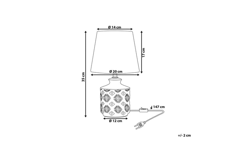 Tesoro Bordlampe 35 cm E14 - Lys beige - Belysning - Lamper & indendørsbelysning - Sengelampe - Sengelampe bord