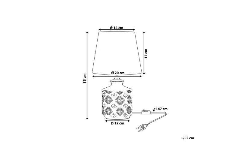 Tesoro Bordlampe 35 cm E14 - Lys beige - Belysning - Lamper & indendørsbelysning - Sengelampe - Sengelampe bord