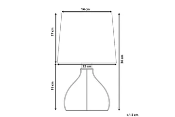 Thasall Bordlampe 36 cm E14 - Natur/Hvid - Belysning - Lamper & indendørsbelysning - Sengelampe - Sengelampe bord