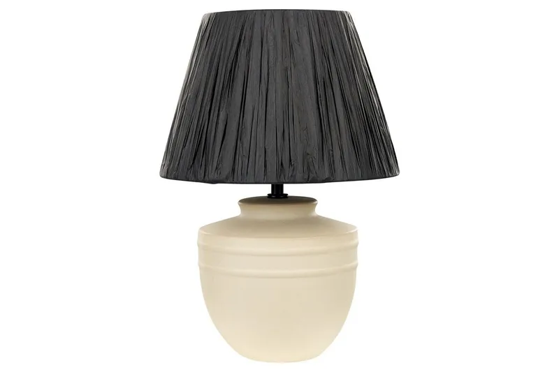 Thira Bordlampe 44 cm E27, Beige/Sort