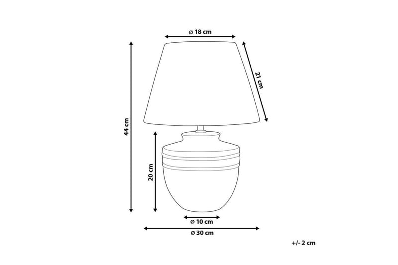Thira Bordlampe 44 cm E27 - Beige/Sort - Belysning - Lamper & indendørsbelysning - Sengelampe - Sengelampe bord