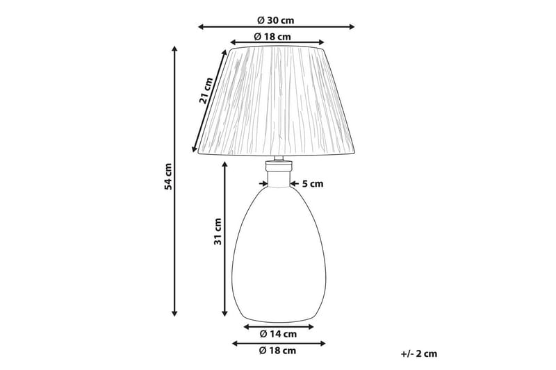 Tila Bordlampe 54 cm E27 - Transparent/Natur - Belysning - Lamper & indendørsbelysning - Sengelampe - Sengelampe bord