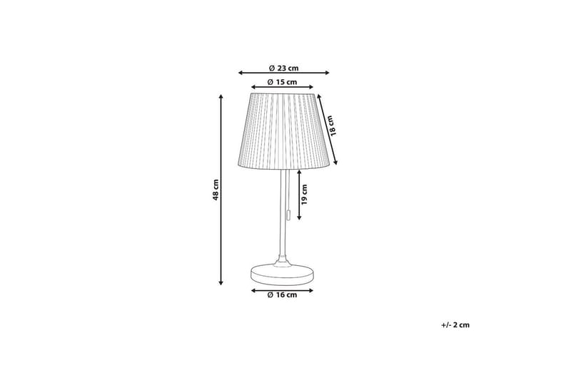 Toryl Bordlampe 48 cm E27 - Messing/Hvid - Belysning - Lamper & indendørsbelysning - Sengelampe - Sengelampe bord