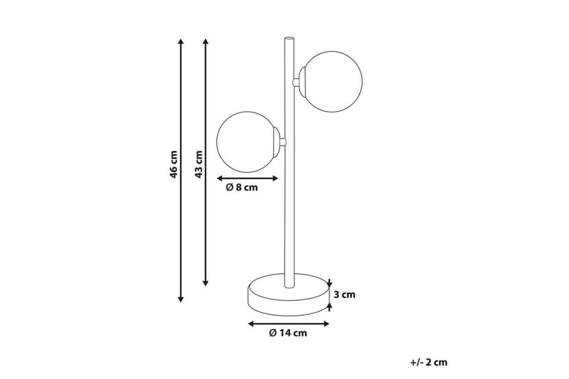 Ustica Bordlampe 46 cm G9 - Guld/Hvid - Belysning - Lamper & indendørsbelysning - Sengelampe - Sengelampe bord