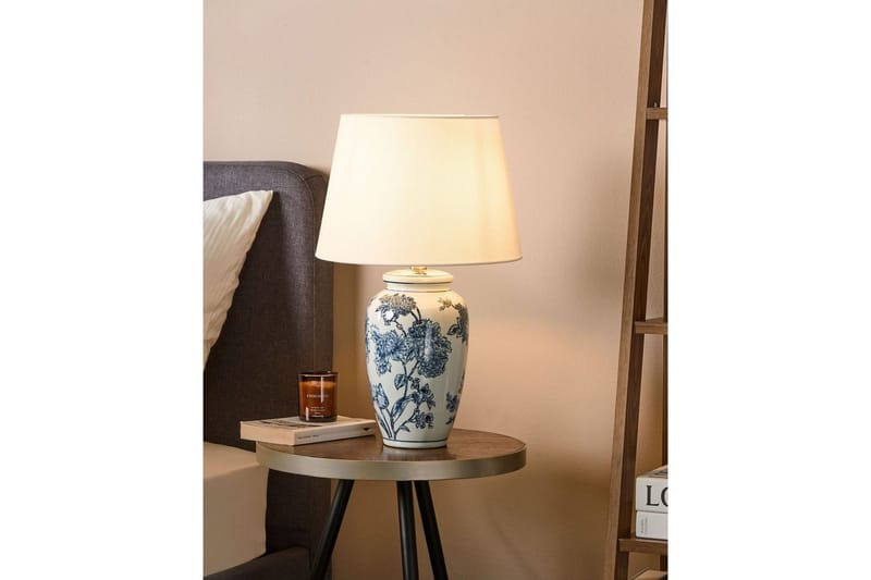 Virhal Bordlampe 54 cm E27 - Hvid/Blå - Belysning - Lamper & indendørsbelysning - Sengelampe - Sengelampe bord