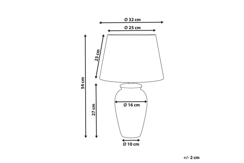 Virhal Bordlampe 54 cm E27 - Hvid/Blå - Belysning - Lamper & indendørsbelysning - Sengelampe - Sengelampe bord