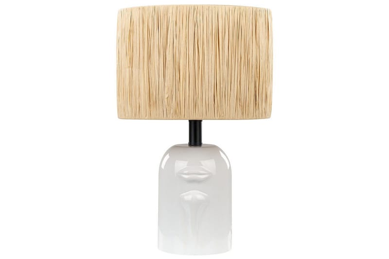 Yadasi Bordlampe 46 cm E27, Hvid/Natur