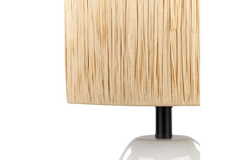 Yadasi Bordlampe 46 cm E27 - Hvid/Natur - Belysning - Lamper & indendørsbelysning - Sengelampe - Sengelampe bord