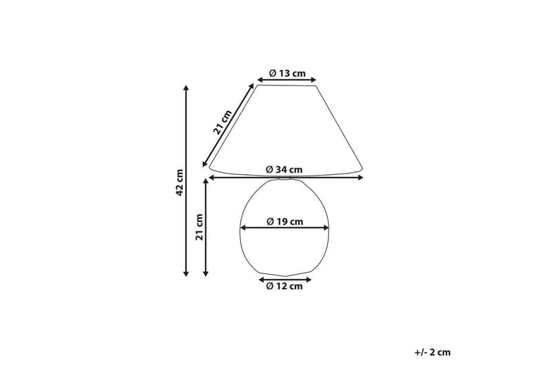 Zakel Bordlampe 42 cm E27 - Cremehvid/Sort - Belysning - Lamper & indendørsbelysning - Sengelampe - Sengelampe bord
